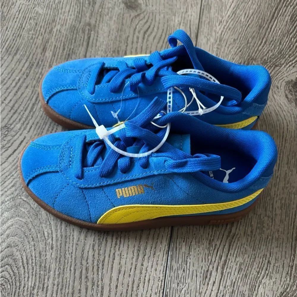 Puma Kids Blue and Yellow Sneakers